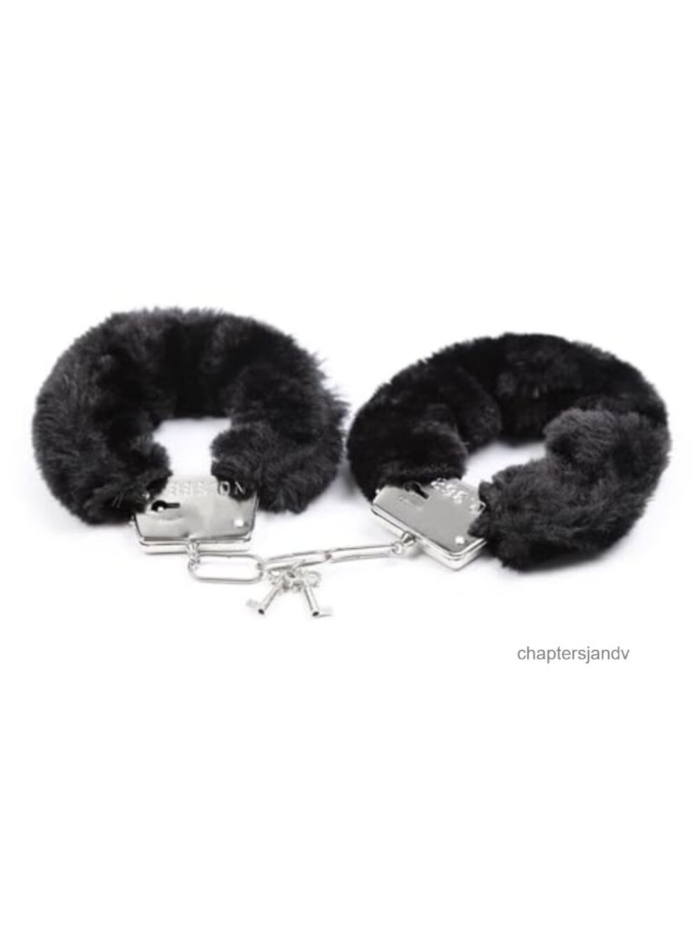 Plush Lined Stainless Steel Link Bracelet Wrist Cuffs Costume Party